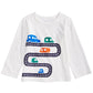 Camiseta infantil de algodão com estampa de carros First Impressions para meninos, tamanho branco, 3 a 6 meses