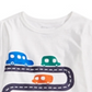 Camiseta infantil de algodão com estampa de carros First Impressions para meninos, tamanho branco, 3 a 6 meses