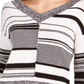 Blusa Calvin Klein Feminina Estampada Manga Longa Gola V Suéter de Festa Branca Tamanho P