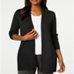 Karen Scott Cardigan Feminino Frente Aberta Preto Tamanho Médio