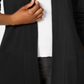 Karen Scott Cardigan Feminino Frente Aberta Preto Tamanho Médio