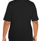 Camiseta feminina Karen Scott, manga curta, gola V, preta, tamanho 0X