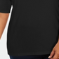 Camiseta feminina Karen Scott, manga curta, gola V, preta, tamanho 0X
