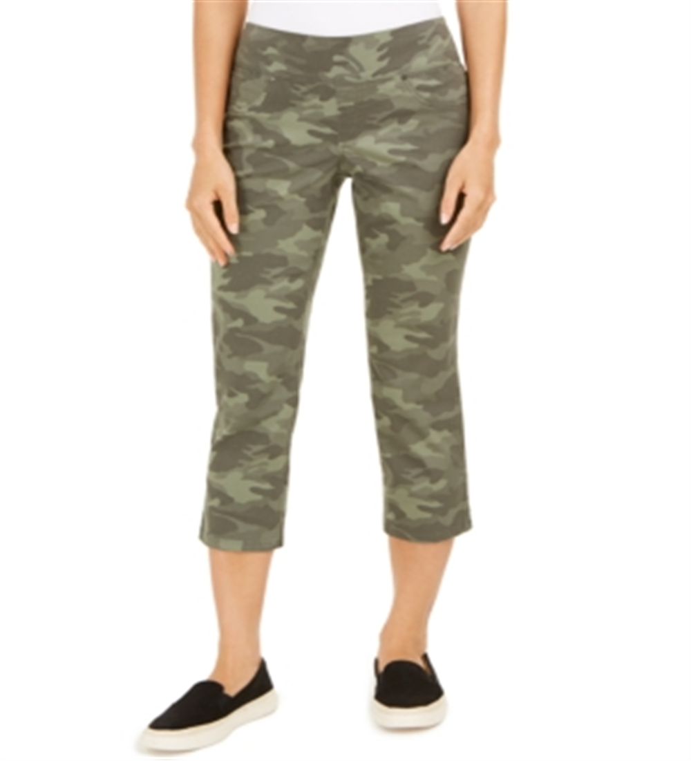 Calça Capri Camuflada Feminina Style &amp; Co Verde Tamanho XX-G