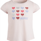 Camiseta estampada Ideology Little Girl's Hearts, rosa, tamanho 6