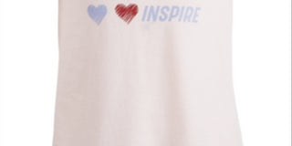 Camiseta estampada Ideology Little Girl's Hearts, rosa, tamanho 6