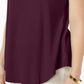 JM Collection Top feminino com decote redondo, vermelho, tamanho XX-G