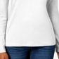 Camiseta feminina de manga comprida de algodão Pima Charter Club, branca, tamanho pequeno