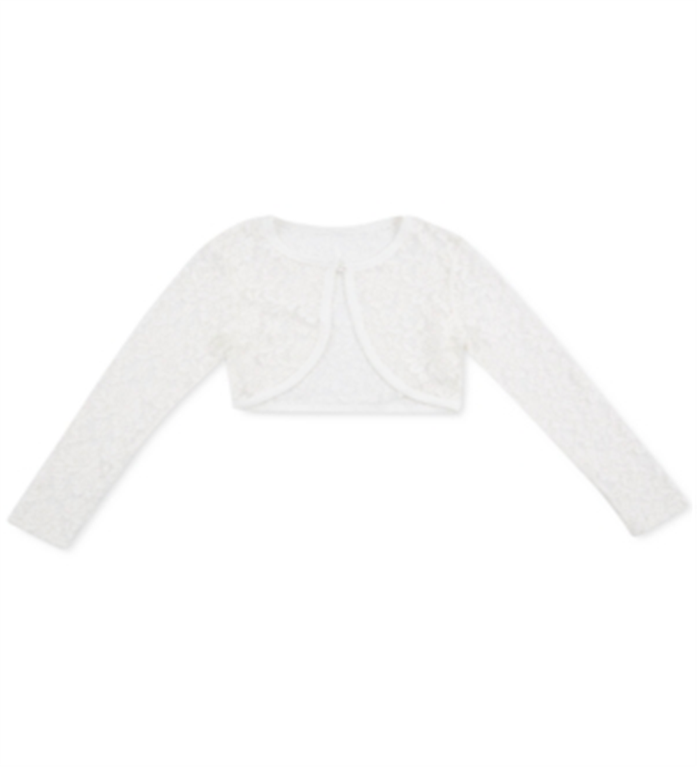 Cardigan de renda Speechless Big Girl's, branco, tamanho 16