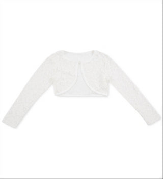 Speechless Big Girl's Lace Cardigan Sweater White Size 16