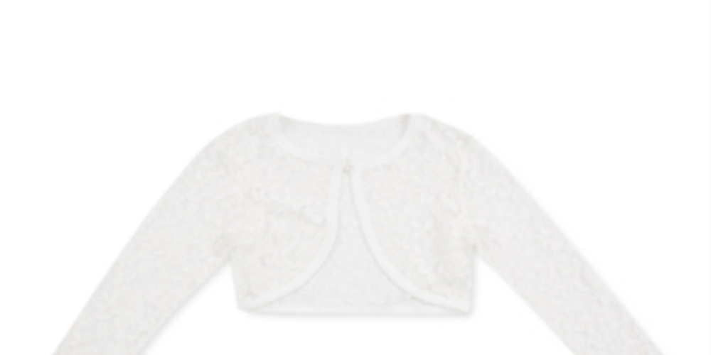 Cardigan de renda Speechless Big Girl's, branco, tamanho 16
