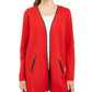 Sobretudo feminino Charter Club Solid, vermelho, tamanho pequeno, médio