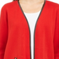 Sobretudo feminino Charter Club Solid, vermelho, tamanho pequeno, médio