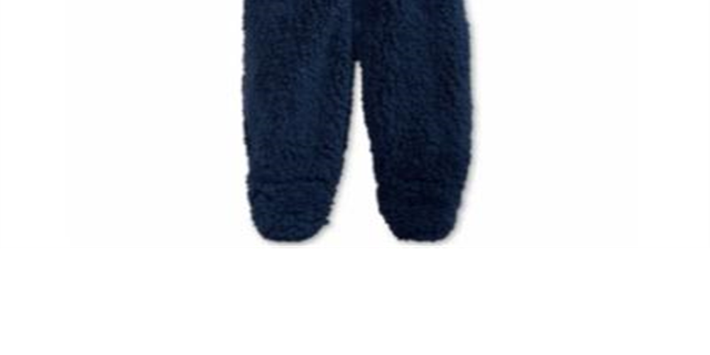 Macacão de neve com capuz e pés de sherpa sintética First Impressions para bebês meninos e meninas, azul, tamanho 0 a 3 meses