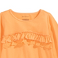 Camiseta de algodão com babados First Impressions para bebê menina, amarela, tamanho 12 meses