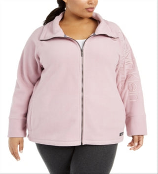 Suéter Calvin Klein Feminino Gola Falsa Manga Logo Rosa Tamanho 3X