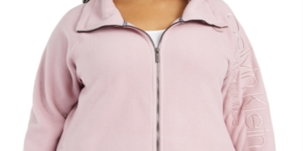 Suéter Calvin Klein Feminino Gola Falsa Manga Logo Rosa Tamanho 3X