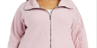 Suéter Calvin Klein Feminino Gola Falsa Manga Logo Rosa Tamanho 3X