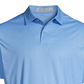 Camisa polo masculina leve Peter Millar Seahorse, azul, tamanho G