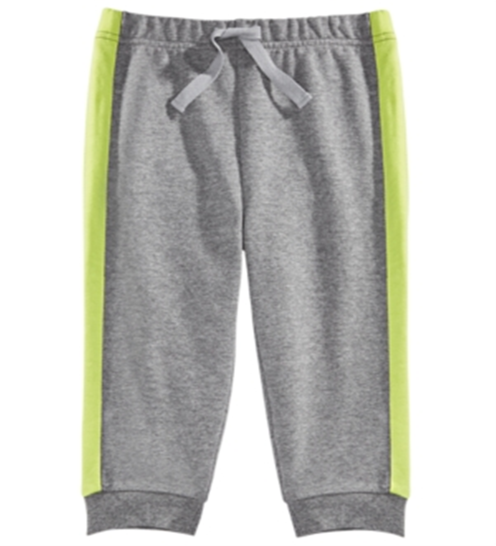 Calça jogger listrada lateral infantil First Impressions para meninos, cinza, tamanho 4T