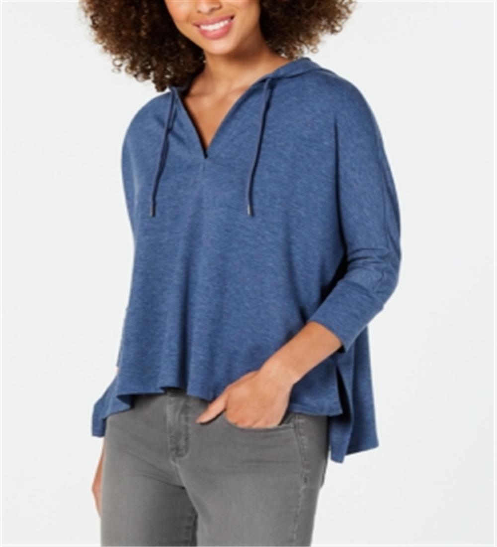 Moletom com capuz feminino Style &amp; Co, azul, tamanho pequeno P