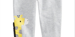 First Impressions Toddler Boy's Giraffe Jogger Pants Gray Size 2T