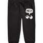 Calça jogger estampada infantil First Impressions para meninos, preta, tamanho 3T