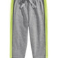 Calça jogger infantil com cós elástico e listras laterais First Impressions, cinza, tamanho 3T