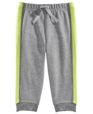 Calça jogger infantil com cós elástico e listras laterais First Impressions, cinza, tamanho 3T