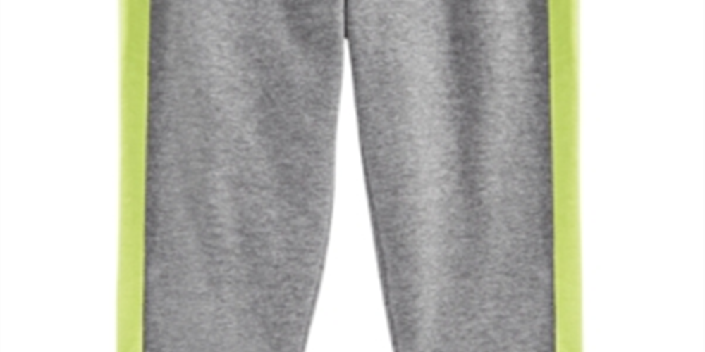 Calça jogger infantil com cós elástico e listras laterais First Impressions, cinza, tamanho 3T
