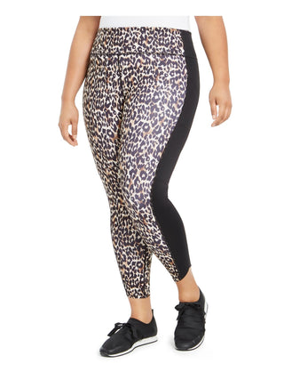 Ideology Women's Running Fitness Athletic Leggings Brown Size 2X