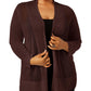 Cardigan leve com ponto misto Alfani feminino, marrom, tamanho 0X