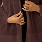 Cardigan leve com ponto misto Alfani feminino, marrom, tamanho 0X
