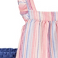 Conjunto de 2 peças de camisa listrada e short Carter's para meninas, azul, tamanho 12M