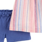 Conjunto de 2 peças de camisa listrada e short Carter's para meninas, azul, tamanho 12M