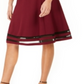 Vestido listrado de malha feminino NY Collection, marrom, tamanho pequeno XL