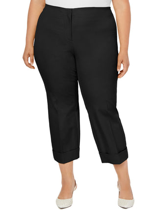 Calça Alfani Feminina Comfort Waist Cuffed Ankle Preta Tamanho Pequeno