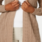 Karen Scott Cardigan Feminino de Tricô com Cabo Castanho Tamanho Pequeno P
