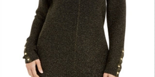 Blusa feminina Alfani com listras e punhos e decote em joia, preta, tamanho pequeno grande