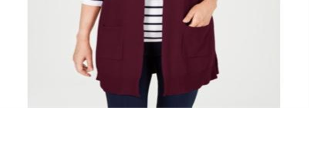 Colete suéter feminino Karen Scott vermelho tamanho X-S