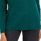 Camisa de manga comprida de Natal feminina Karen Scott, verde, tamanho pequeno, médio