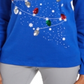 Karen Scott Top de algodão com detalhes femininos, azul, tamanho pequeno P