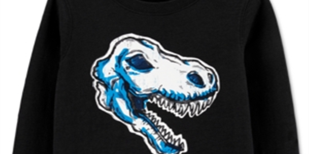 Camiseta Carter's Boy's Dinosaur Slub Jersey Preta Tamanho 8