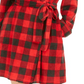 Robe curto de lã aconchegante feminino Muk Luks Lumber Jack Check vermelho tamanho grande