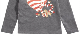Epic Threads Little Girl's Candy Heart T-Shirt Gray Size 6
