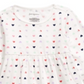 Túnica de algodão com estampa de coração para bebê First Impressions, branca, tamanho 3 a 6 meses