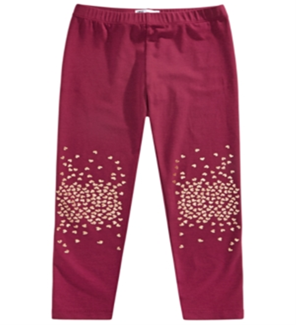 Leggings com glitter para meninas Epic Threads Toddler, tamanho 3T, vermelha