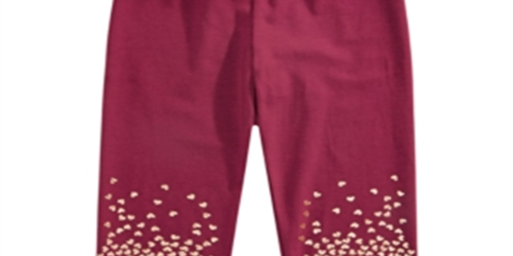 Leggings com glitter para meninas Epic Threads Toddler, tamanho 3T, vermelha