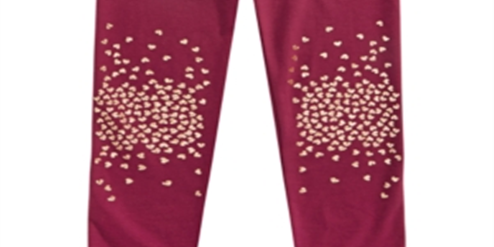 Leggings com glitter para meninas Epic Threads Toddler, tamanho 3T, vermelha