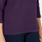 Karen Scott Suéter Feminino Manga 3/4 Roxo Tamanho Médio